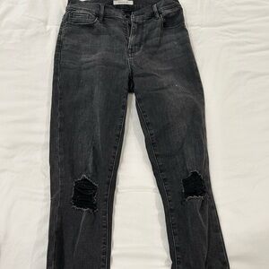 PacSun Charcoal Distressed Skinny Jeans